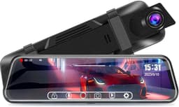 Digitale achteruitkijkspiegel met ingebouwde DVR-dashcam en achteruitrijcamera – 10" Touchscreen — thumbnail 1