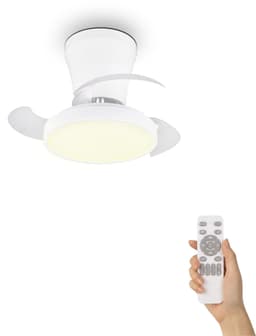 Fantiluxe - Kasper - Plafondventilator met verlichting - Wit - Ø41cm - Afstandsbediening - Met lamp - Plafond ventilator - Slaapkamer — thumbnail 1