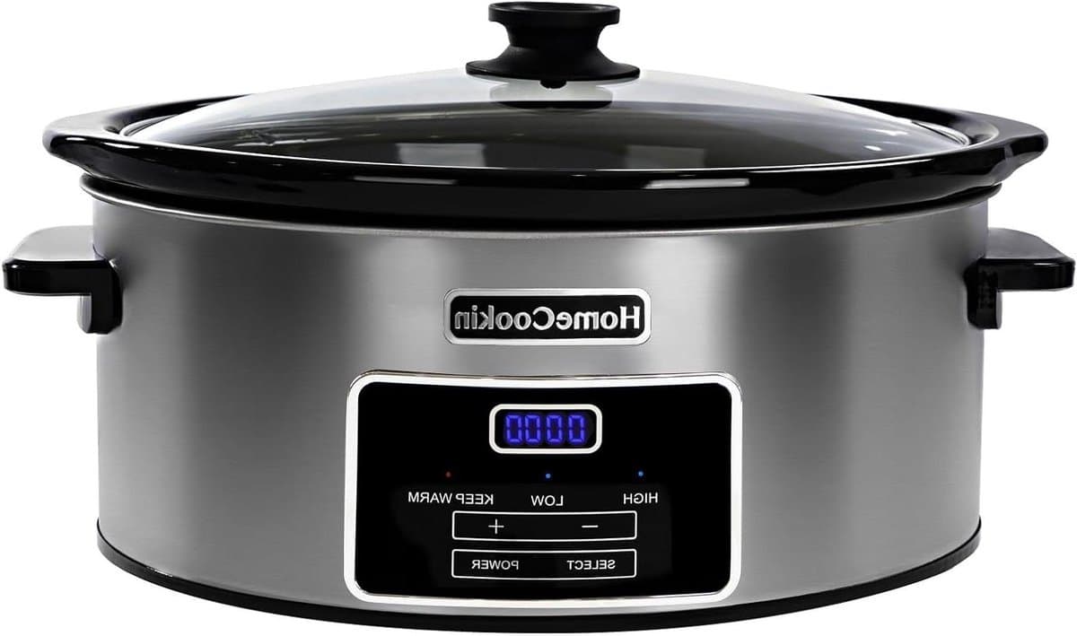 Digitale Kooktoestel - Slowcooker Multicooker - Familiediners Bereiden - Programmeerbare Timer - 7.6 Liter - Roestvrij Staal — afbeelding 1