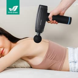Massagepistool - Spierherstel Apparaat - Sport en Ontspanning - 6 Massagekoppen - 28 x 24 x 11 cm - Zwart — thumbnail 3