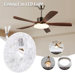 Dailygoods - Plafondventilator met Dimbaar LED Licht en Geheugenfunctie — thumbnail 5