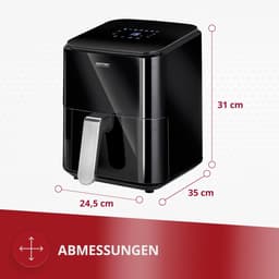 Heteluchtfriteuse - Convectieoven - Vetarm Koken - Digitaal Led-display - 45 liter - Zwart — thumbnail 5