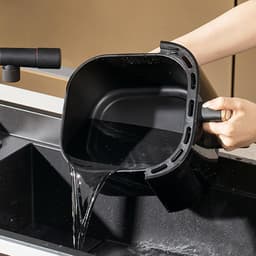Luchtfriteuse Oven - Hetelucht Friteuse - Vetarm Koken - Visueel Venster - 6 Liter Capaciteit - Wit — thumbnail 2