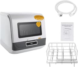 Tafelvaatwasser - Compacte afwasser - Snel servies reinigen - Automatische droogfunctie - 4-6 sets - Wit — thumbnail 1