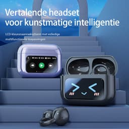M100 - Open Ear Oortjes - Oortjes Draadloos - Sport Oordopjes - AI vertaalfunctie - 5.4 Bluetooth - Clip On - Hardlopen - 48 uur - Spatwaterdicht - XP67 - Oorclips - Paars — thumbnail 5