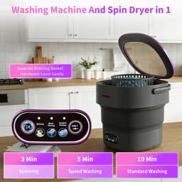 Mini Wasmachine met Centrifuge - Voor Kleine Wasgoed - Meerdere Programma's - gebruiksgemak — thumbnail 2