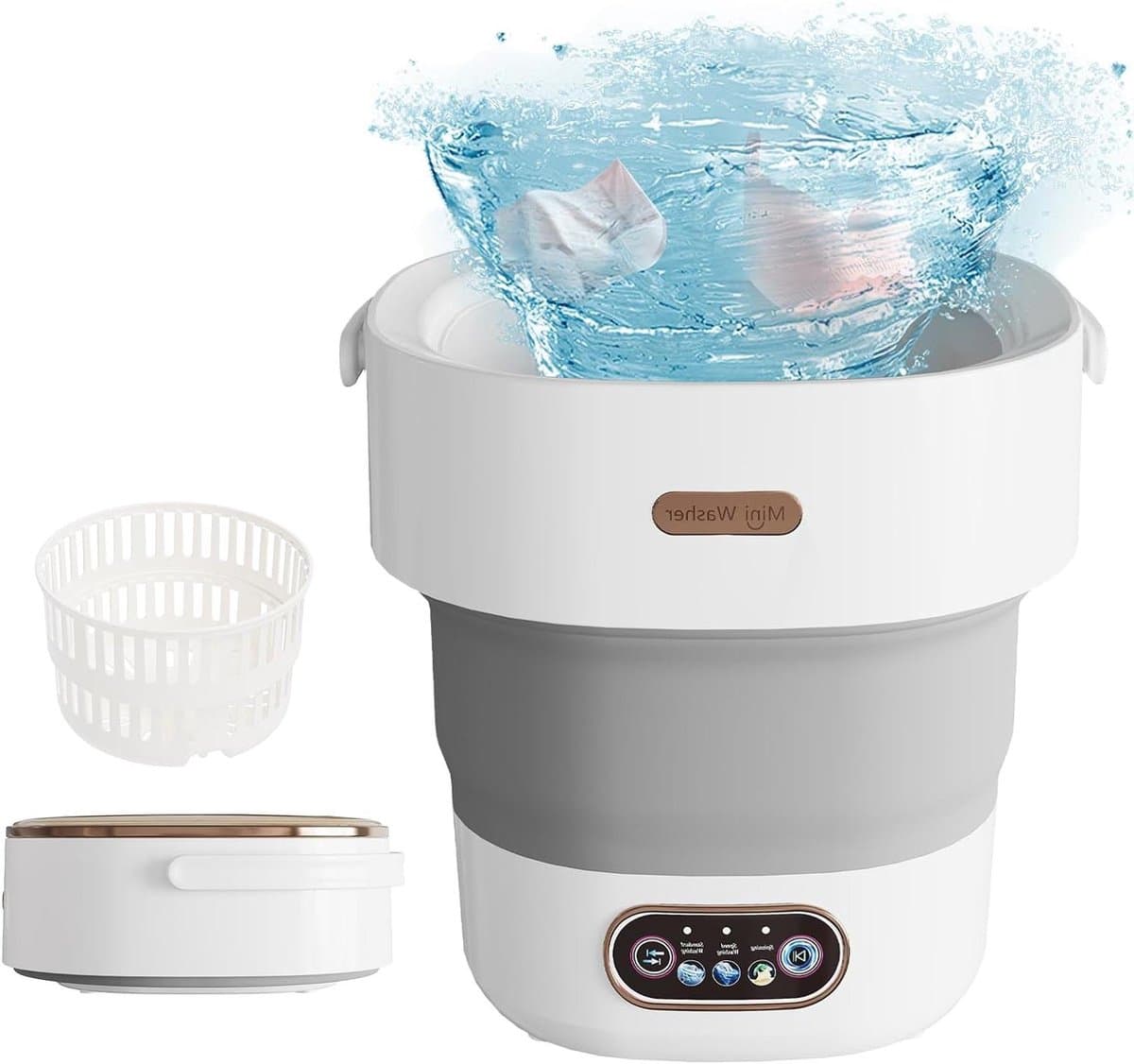 Mini Wasmachine met Centrifuge - Voor Kleine Wasgoed - Meerdere Programma's - wasoplossing — afbeelding 1