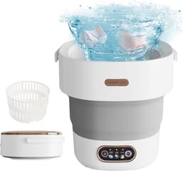 Mini Wasmachine met Centrifuge - Voor Kleine Wasgoed - Meerdere Programma's - wasoplossing — thumbnail 1