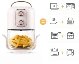 Seth Select Airfryer Glas 2,5 Liter – Hetelucht friteuse - Olievrije Friteuse – Transparant Design – Stil & Compact — thumbnail 4