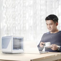 Luchtkoeler Ventilator - Persoonlijke Koeler - Persoonlijke Koeling - Drie-in-één Functie - 500 ml Tank - Hemelsblauw — thumbnail 3