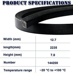 Dailygoods- Grasmaaier Aandrijfriem Vervanging 1/2" x 88" - Compatibel met Husqvarna - Voor AYP/Rijmaaier - Onderdeelnummer 144200 - Geschikt voor 42" Maaidek - Schokbestendig en duurzaam — thumbnail 2