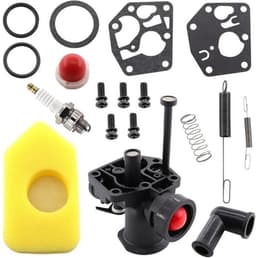 GELLDG Onderhouds- en afstelset voor grasmaaier – Carburateurkit met luchtfilter – Geschikt voor Briggs & Stratton 499809 498809A 494406 795477 795469 794147 699660 – Kunststof – Complete set onderdelen voor motoronderhoud — thumbnail 1