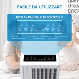Mobiele airco 9000 BTU 3-in-1– Koelen, ontvochtigen (42L/dag), ventilator (2 standen) – Slaapmodus – 24U timer – Klasse A – Stil – Voor 25 m² — thumbnail 5