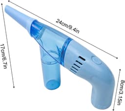 Mini Stofzuiger - Kleine Schoonmaker - Kralen Oppakken - Ergonomisch Ontwerp - 24 cm - Blauw — thumbnail 5