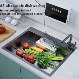 Draagbare Vaatwasser - Huishoudelijke Afwasmachine - Vaat Groenten Wassen - Touchscreen Bediening - Compact Formaat - Zilver — thumbnail 4