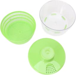 Salade Spinner - Groente Droger - Snelle Reiniging - Elektrische Drainer - 5 Liter - Wit — thumbnail 5