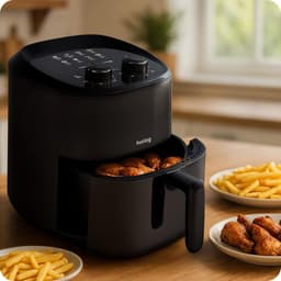 Heteluchtfriteuse - Airfryer - Gezond Frituren - Vetvrij en Snel - 3.5 Liter - Zwart — thumbnail 2