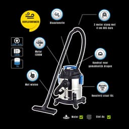 DYNA® Karcher - Karcher Stofzuiger - Bouwstofzuiger - Festool Stofzuiger - Bouwstofzuiger Zonder Zak - Zilver - 17cm x 3cm x 12cm — thumbnail 5