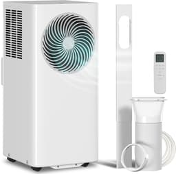 4-in-1 Mobiele Airco - Draagbare Airconditioner - 4-in-1 Koelen, Ontvochtiger, Ventilator & Slaapstand - 9000 BTU - voor 14-33 m² - met Afstandsbediening & 24-uurs Timer - 48 dB - Wit — thumbnail 1