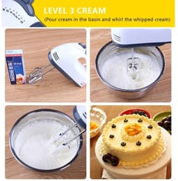 RosaBloom Handmixer - Keukenmachine - Standmixer - Deegmixer - Met Roterende Kom 1.7L - 7 Snelheden - 100W — thumbnail 4
