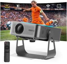 Beamer met WiFi & Bluetooth van MMOBIEL – 1080P, 320 ANSI, 4K Ondersteuning, Automatische Keystone Correctie, 200 Inch – Voor HMDI, USB, iOS & Android – Home Cinema Projector — thumbnail 1