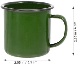 Dailygoods- Geëmailleerde Kopjes Set van 5 - Vintage/Multi-functioneel - Voor Koffie/Thee/Wijn - Hoogwaardig Emaille - Geïsoleerd Handvat - Slijtvast en Corrosiebestendig - Mok — thumbnail 5