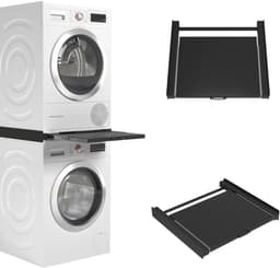 KAD® Tussenstuk Wasmachine Droger - Stapelkit - Tussenstuk Wasmachine en Droger - Tussenstuk Wasmachine Droger Zwart - Tussenstuk Wasmachine Droger Aeg - Zwart - 54cm x 60cm x 8cm — thumbnail 2