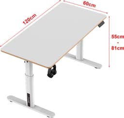 Kinderbureau Ringe elektrisch in hoogte verstelbaar wit — thumbnail 4