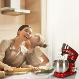 Royalty Line® PKM1900BG 3 in 1 Keukenmachine - 6.5 L Keukenrobot - 1900W Foodprocessor - Keukenmixer Met Blender & Vleesmolen - Rood — thumbnail 4