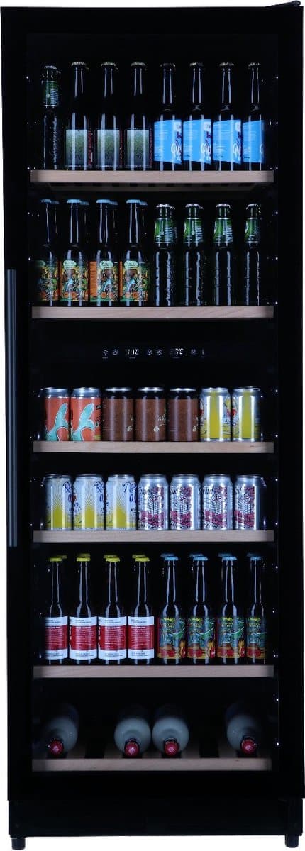 Bierkoelkast Brugge - vol glazen deur - 320 flessen - Koelkast horeca - Bier koelkast voor Thuis - Flessenkoelkast- Drank koelkast - Bierkast — afbeelding 1
