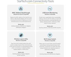 USB Hub Startech DK30C2HAGPD Black Grey USB-C