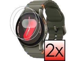 Screenprotector Geschikt voor Samsung Watch 7 (40 mm) Screenprotector Tempered Glass Gehard Glas - 2 PACK