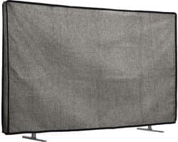 kwmobile linnen beschermhoes voor smart tv geschikt voor 32" TV hoes - Opvouwbare tv hoes - Televisie cover in donkergrijs