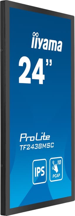 Iiyama TF2438MSC-B1 60,5 cm 10-punts optisch gebonden PCAP open frame led-aanraakmonitor met IPS-paneel, rand-tot-rand glas, anti-vingerafdrukcoating en metalen behuizing, 600 cd/m², full HD, zwart — thumbnail 5