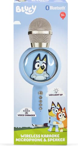 Bluey - draadloze karaoke microfoon voor kinderen - oplichtend LED display - speaker - stemvervorming — thumbnail 2