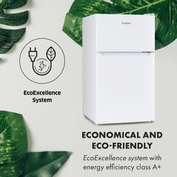 Klarstein Koelkast Big Daddy - met vriesvak, koel-vriescombinatie, stille koelkast, LED, 87 liter: 61 liter koelgedeelte en 26 liter vriesgedeelte, wit - Vrijstaand - Compact - Mini Fridge - Compact Koelkast - Kleine Koelkast — thumbnail 16