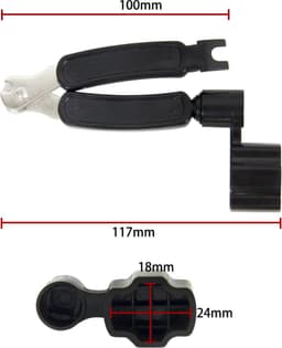 3 in 1 Guitar Tool - Snarenwinder - String Winder - String Cutter - Bridge Pin Puller - Peg Winder - Onderhoudsset voor gitaarsnaren - LOUZIR — thumbnail 2
