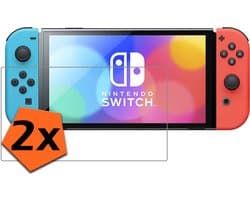 Screenprotector - Geschikt voor Nintendo Switch OLED Screenprotector Bescherm Glas - Tempered Glass Geschikt voor Nintendo Switch OLED Screen Protector - 2 PACK
