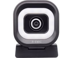 i-tec - Solomon 700 - Webcam - 4K - Ring Light - 2 microfoons - Streaming Webcam - Vloggers - Laptop & PC - Streaming - Plug & Play