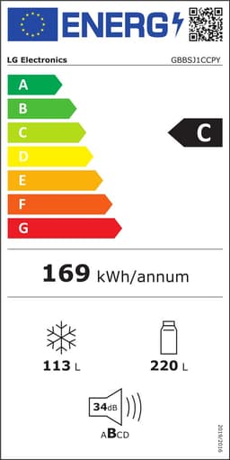 LG GBBSJ1CCPY - Koel-vriescombinatie 333L - Energieklasse C - Zilver - Fresh Converter+ voor ieder soort vlees, fruit of groente - Door Cooling+ waardoor dranken en etenswaren langer vers blijven - Zero Clearance voor iedere keuken — thumbnail 2