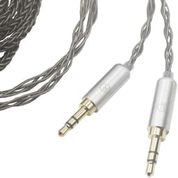 Silver-Plated Hoofdtelefoon Kabel Upgrade 2.5mm naar Dubbele 3.5mm Audio-kabel 1.8M — thumbnail 2
