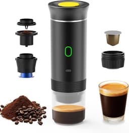 Elektrisch Koffiezetapparaat - Draagbaar Mini Apparaat - Koffie Maken - 3-in-1 Werking - 9 x 27.1 x 9 cm — thumbnail 1