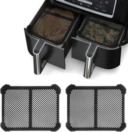2 stuks Spatbeschermer voor airfryer - geschikt voor Ninja Foodi Max Dual Zone AF400 & AF45 - siliconen - effectieve vetspatbeschermer - herbruikbaar — thumbnail 1