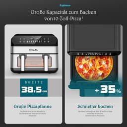 Dubbele Heteluchtfriteuse XL met Kijkvenster 8-in-1 Digitale Touchscreen Apparatuur — thumbnail 3