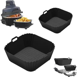 Crispi Accessoires Gescht voor Ninja CRISPi FN101EU, 2 stuks, siliconen vorm voor Ninja Crispi accessoires, 3,8 l en 1,4 l, herbruikbare siliconen vorm voor Airfryer, Ninja Crispi Accessoires — thumbnail 1