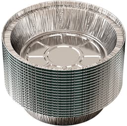 Ronde aluminium bakvormen van 20 cm, wegwerpbaar, geschikt voor de vriezer en oven - Voor bakken, koken, bewaren, braden en opwarmen - Verpakking van 100 stuks - Geschikt voor airfryers met een inhoud van 4-4,5 liter — thumbnail 1
