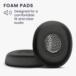 2x Earpads Vervanging voor Jabra Evolve 2 30 Hoofdtelefoon - Zwart Kunstleer en Schuim — thumbnail 3