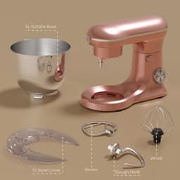 Krachtige Keukenmachine met Grote Kom en Planetaire Mixer - Roze — thumbnail 5