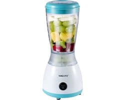 Sokany, Mini-Blender 500ml 300W Multifunctioneel met roestvrijstalen messen, Wit / Blauw