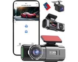 Zyrex® Dual Dashcam - Voor en Achter Camera – Auto Camera Met Nachtzicht – Zwart - 3cm x 6cm x 3cm